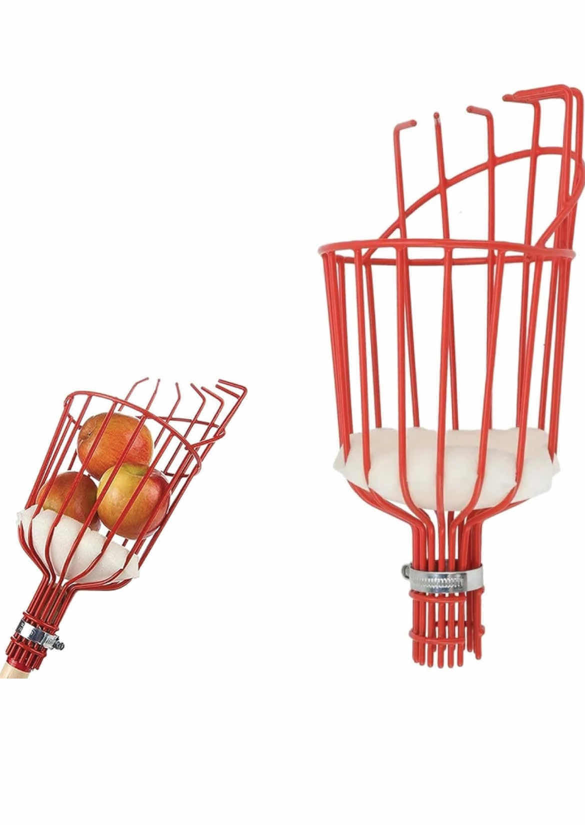 Photo 1 of 2- BRAND NEW HOME-X FRUIT PICKER BASKET - STURDY FRUIT TREE PICKER TOOL WITH ADJUSTABLE KNOB - APPLE PICKER FRUIT GRABBER REACH TOOL FOR ORANGE, AVOCADO , PEACH, PEAR AND LEMON (POLE NOT INCLUDED)