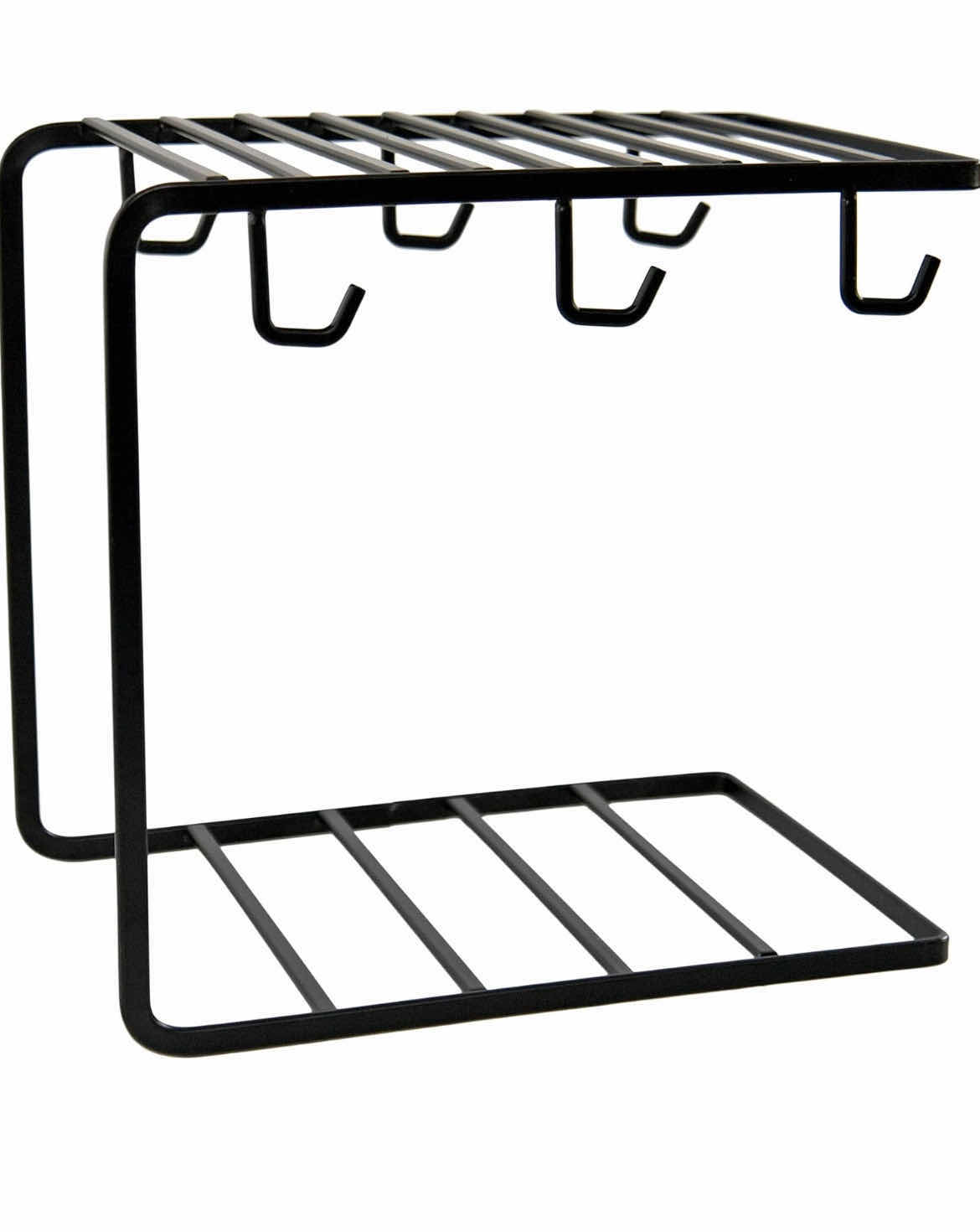 Photo 2 of BRAND NEW-HOME-X RUSTIC BLACK METAL, 6-MUG HOLDER AND DISH DRYING STAND FOR KITCHEN COUNTER TOP, 6"W X 8"H.