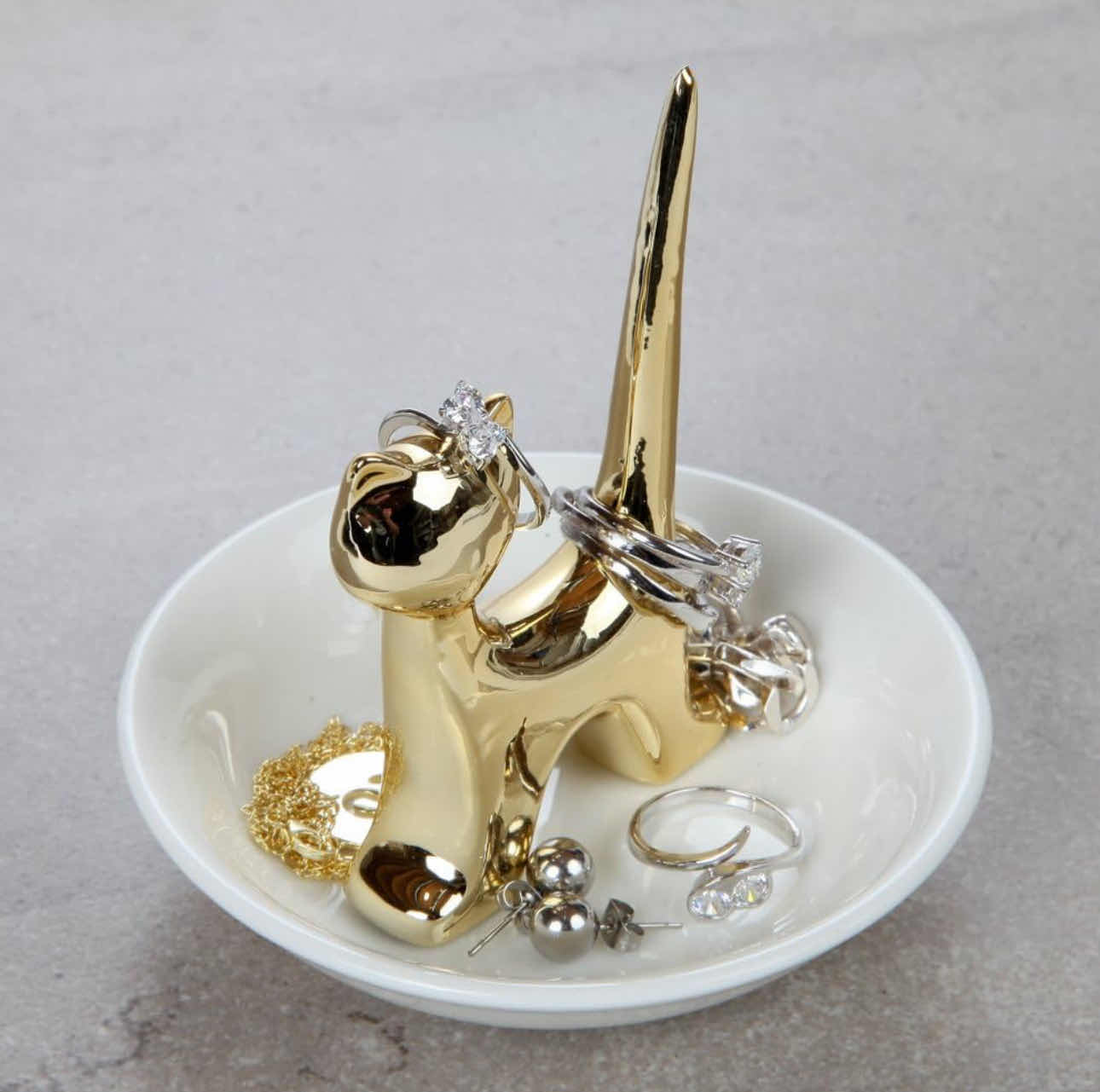 Photo 3 of 36.00
3-BRAND NEW Home-X Porcelain Dish Ring Holder and Jewelry Tray, Jewelry Holder (Cat)