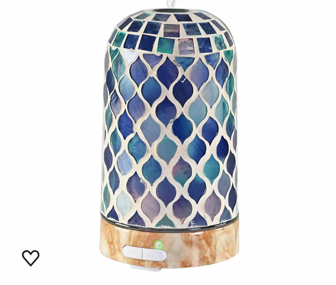 Photo 1 of BRAND NEW-HOME-X MOSAIC ARABESQUE ULTRASONIC ESSENTIAL OIL DIFFUSER. COLOR-CHANGING DIFFUSER, MULTICOLORED TILE MOSIAC. 2 MIST MODES AND AUTO SHUTOFF. 3 ½"L X 3 ½" W X 6¼"H