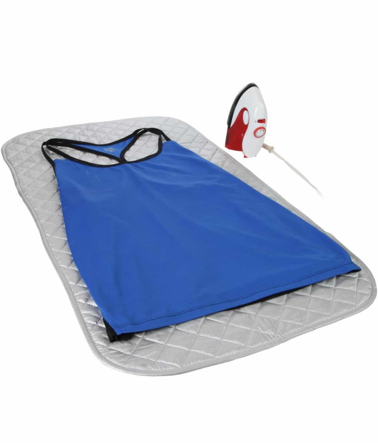 Photo 3 of 2-BRAND NEW-HOME-X MAGNETIC IRONING MAT. GREY QUILTED, HEAT RESISTANT PAD. GREAT FOR TRAVEL OR AT HOME IRONING BOARD ALTERNATIVE. 18.5"W X 27.5"L