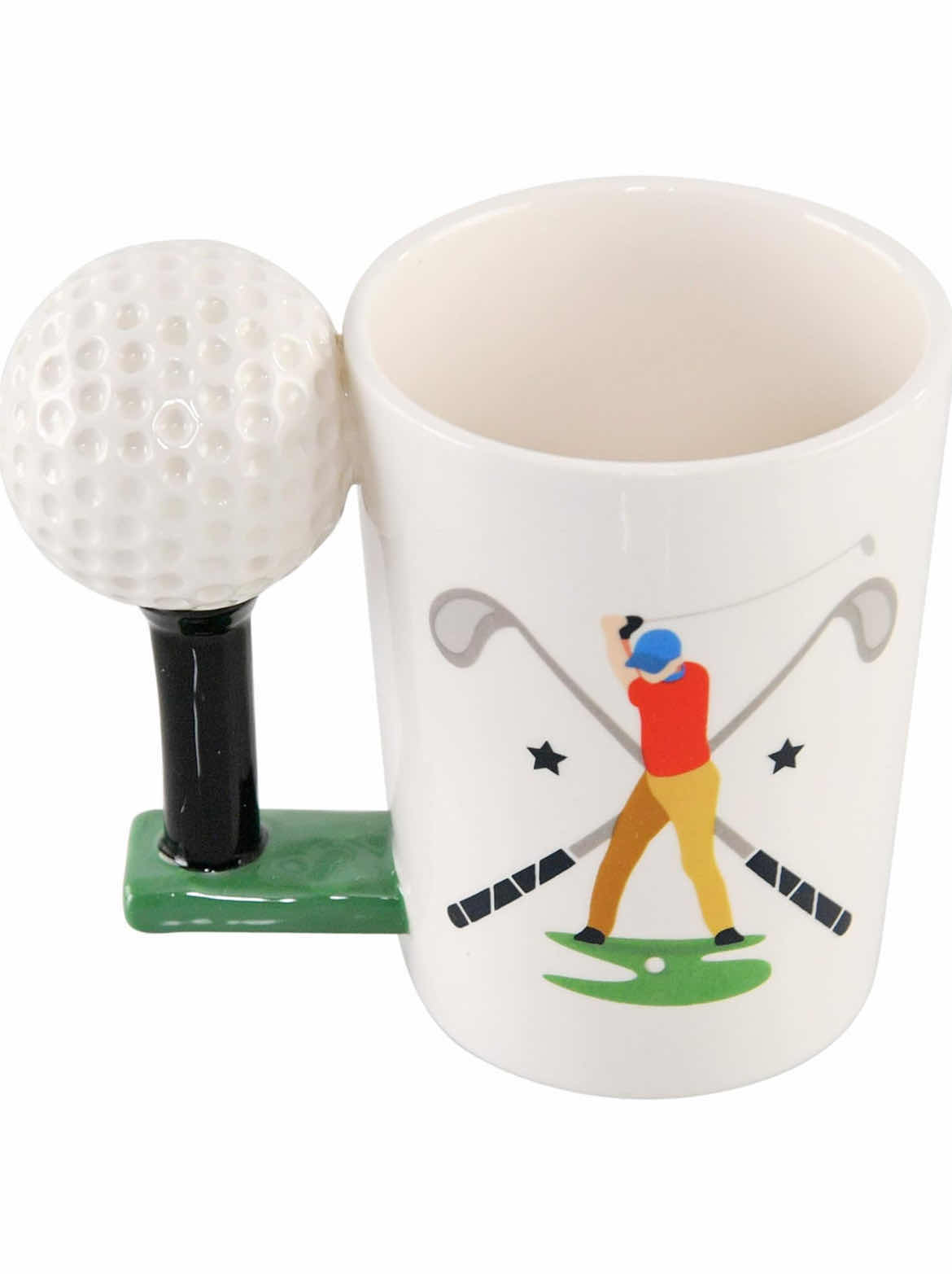 Photo 1 of 2-BRAND NEW HOME-X NOVELTY COFFEE MUGS WITH GOLF TEE HANDLE FOR OFFICE OR HOME KITCHEN.