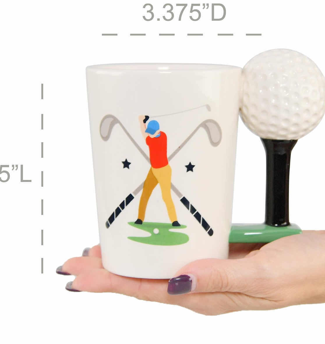 Photo 2 of 2-BRAND NEW HOME-X NOVELTY COFFEE MUGS WITH GOLF TEE HANDLE FOR OFFICE OR HOME KITCHEN.