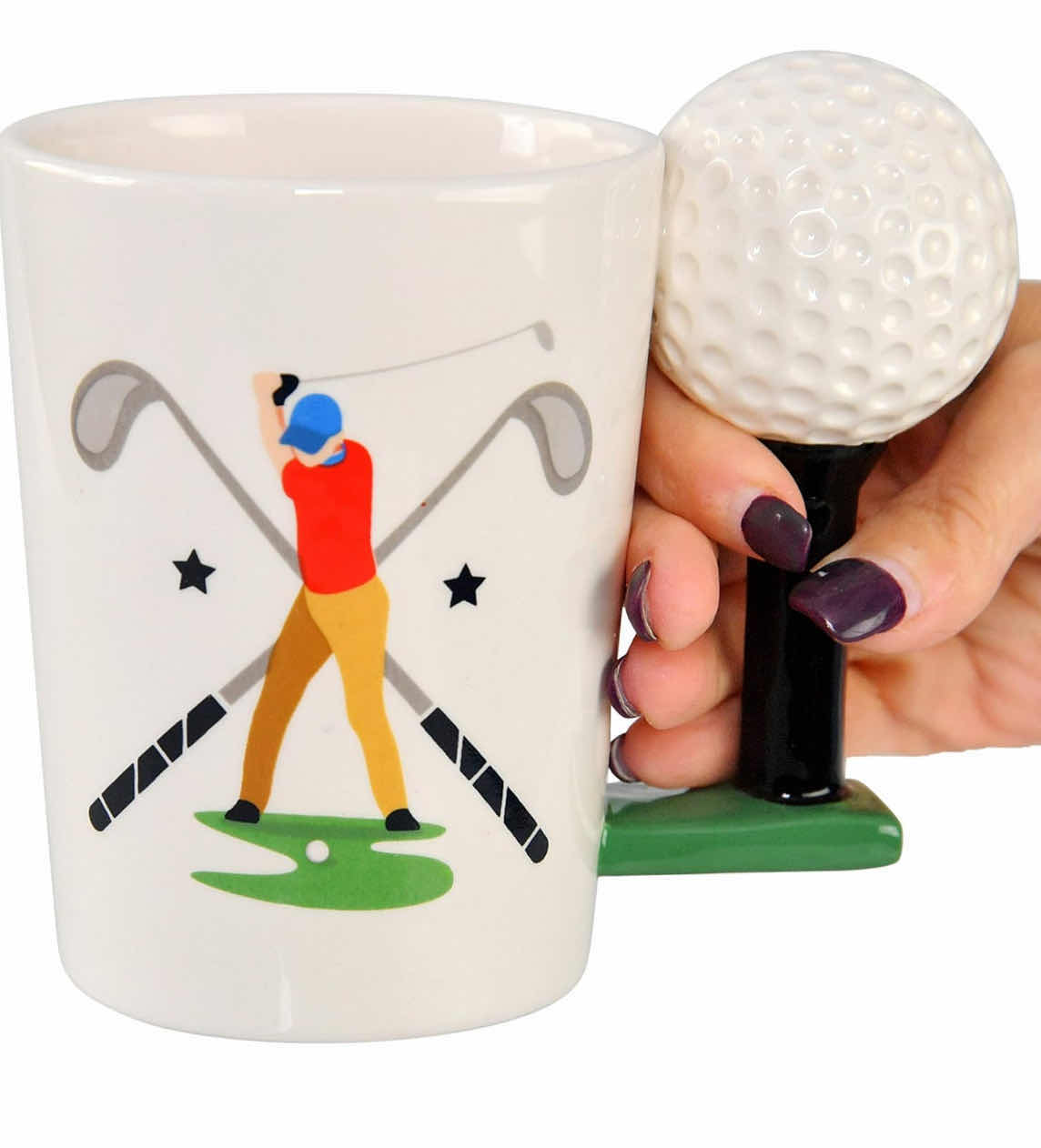 Photo 4 of 2-BRAND NEW HOME-X NOVELTY COFFEE MUGS WITH GOLF TEE HANDLE FOR OFFICE OR HOME KITCHEN.