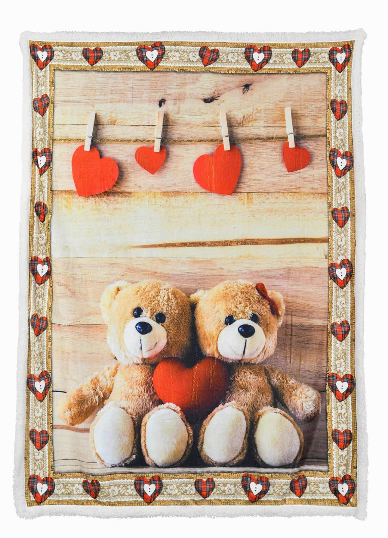 Photo 1 of BRAND NEW-ARAD SUPER PLUSH THROW BLANKET ORSACCHIOTTI BEARS 50” X 60”