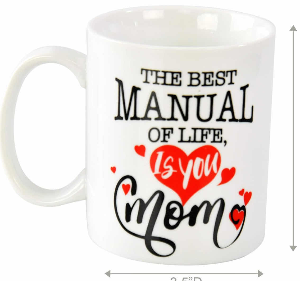 Photo 3 of BRAND NEW-HOME-X "BEST LIFE MANUAL OF LIFE, IS YOU, MOM" CERAMIC COFFEE MUG. LARGE 140Z COFFEE CUP.