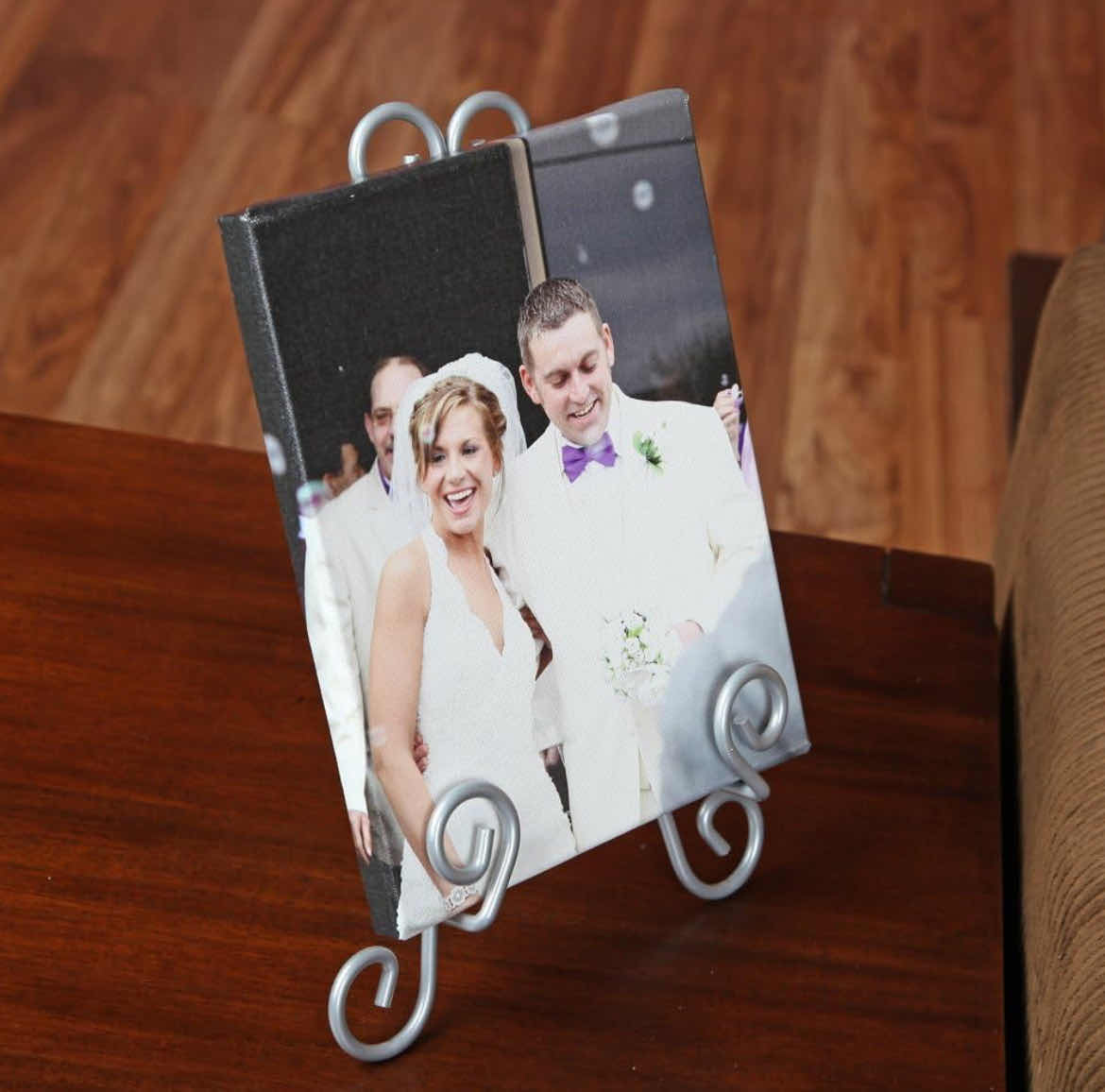 Photo 3 of BBRAND NEW CASE OF 10- HOME X-SILVER FINISHED METAL EASEL PHOTO AND PLATE DISPLAY. FRAME HOLDERS STAND. 13"H.