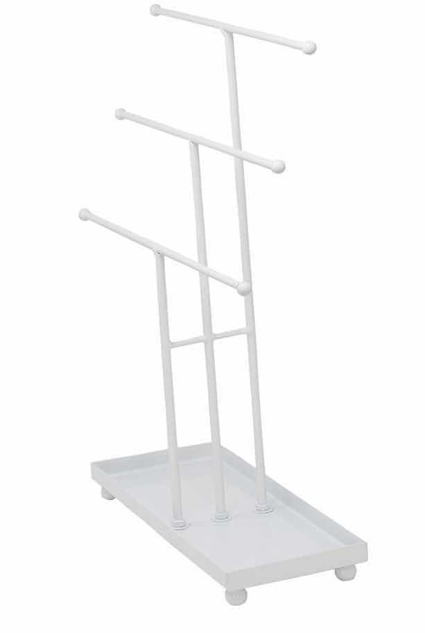 Photo 1 of BRAND NEW CASE OF ARAD WHITE METAL 3 TIER TABLETOP JEWELRY ORGANIZER WITH TRAY