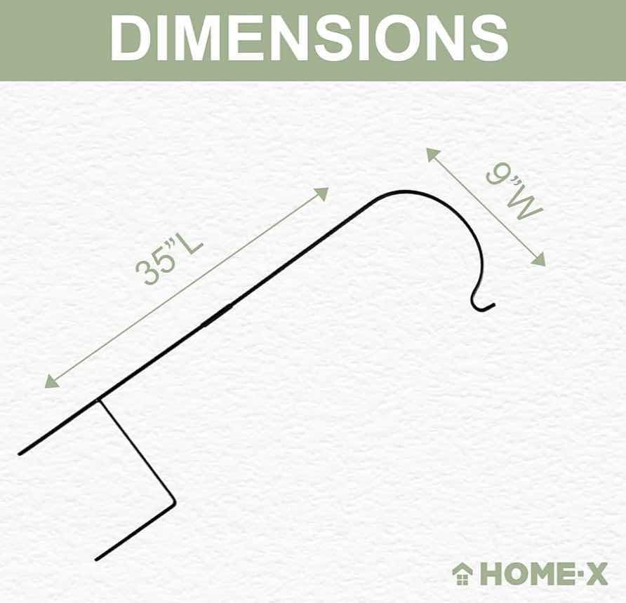 Photo 1 of BRAND NEW CASE OF HOME-X SHEPHERD HOOKS, STANDING GARDEN HOOKS, SET OF 2, BLACK