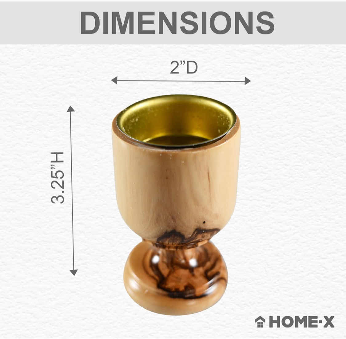 Photo 2 of BRAND NEW CASE OF HOME-X OLIVE WOOD TEA LIGHT HOLDER, HANDCRAFTED, CANDLE HOLDER WITH METAL, WOOD

3.5”H X 2"D