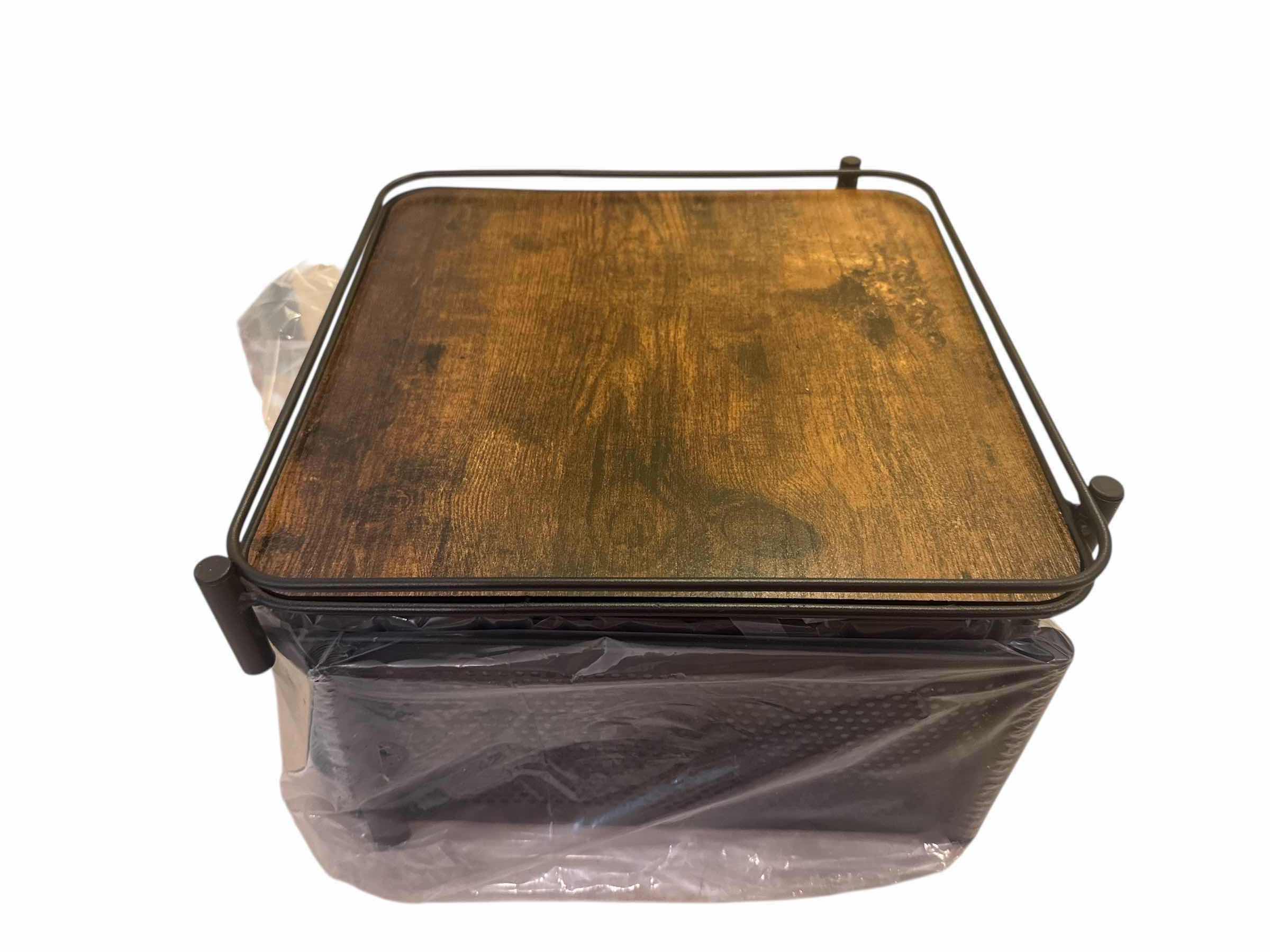 Photo 1 of 2 BRAND NEW FRUIT BASKET STORAGE UNITS, BOTH BLACK AND METAL, ONE IS SQUARE & ONE IS ROUND. NEEDS ASSEMBLED