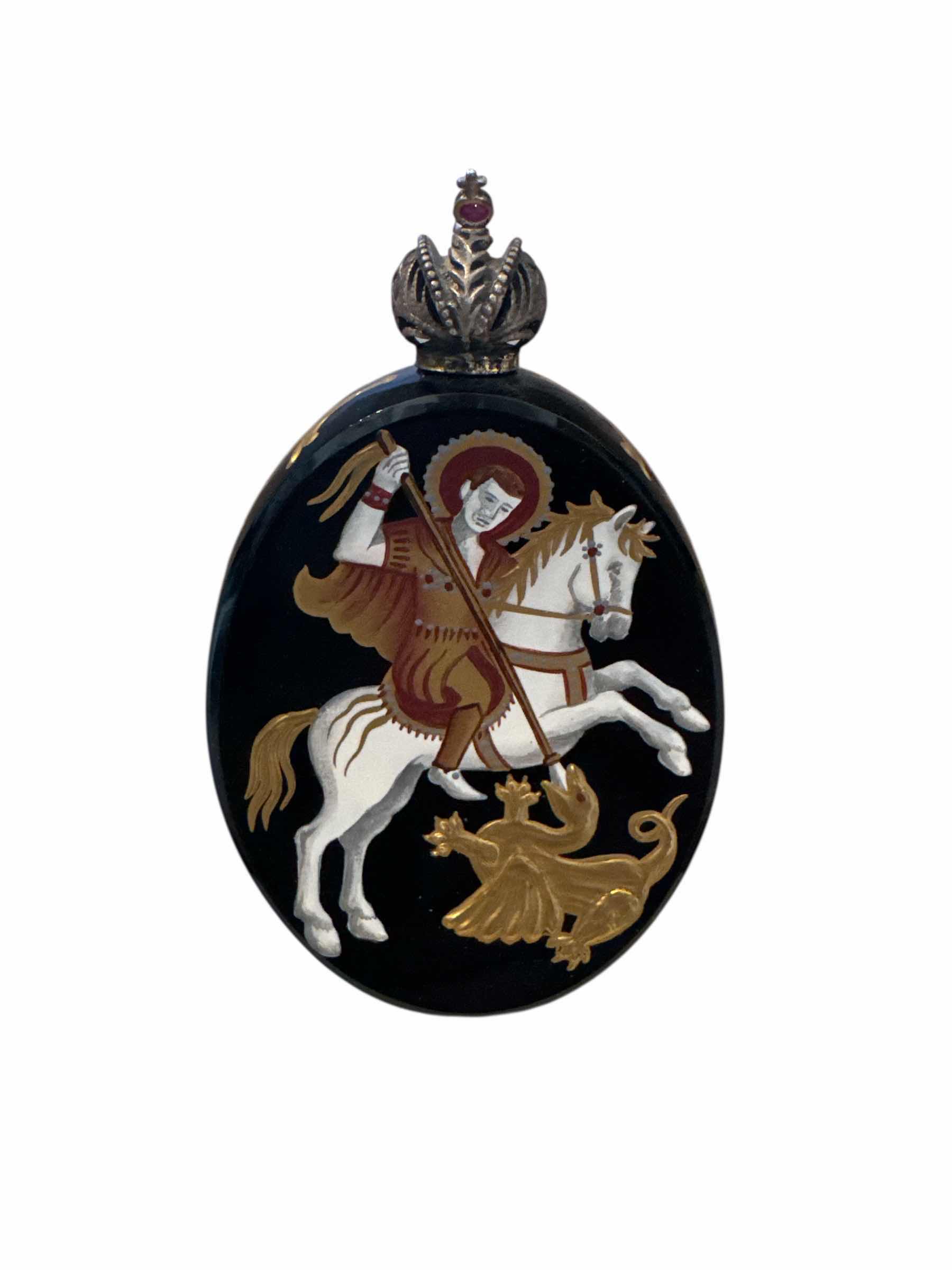 Photo 1 of 800 THEO FABERGE ICON EGG “ST GEORGE & THE DRAGON”