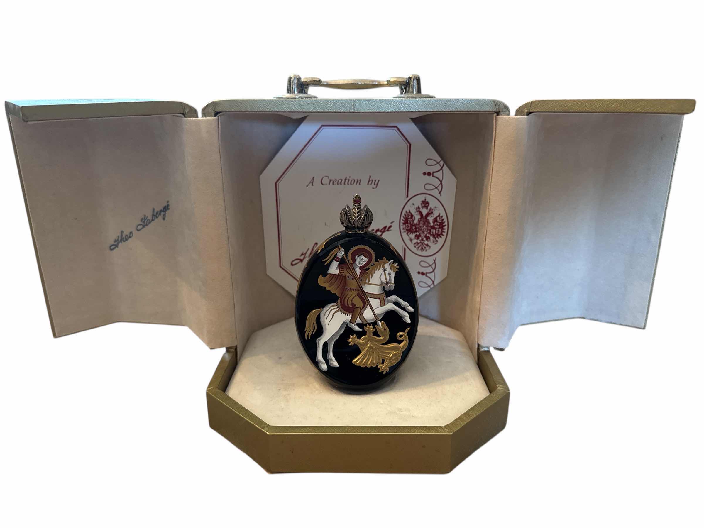 Photo 1 of 800 THEO FABERGE ICON EGG “ST GEORGE & THE DRAGON”