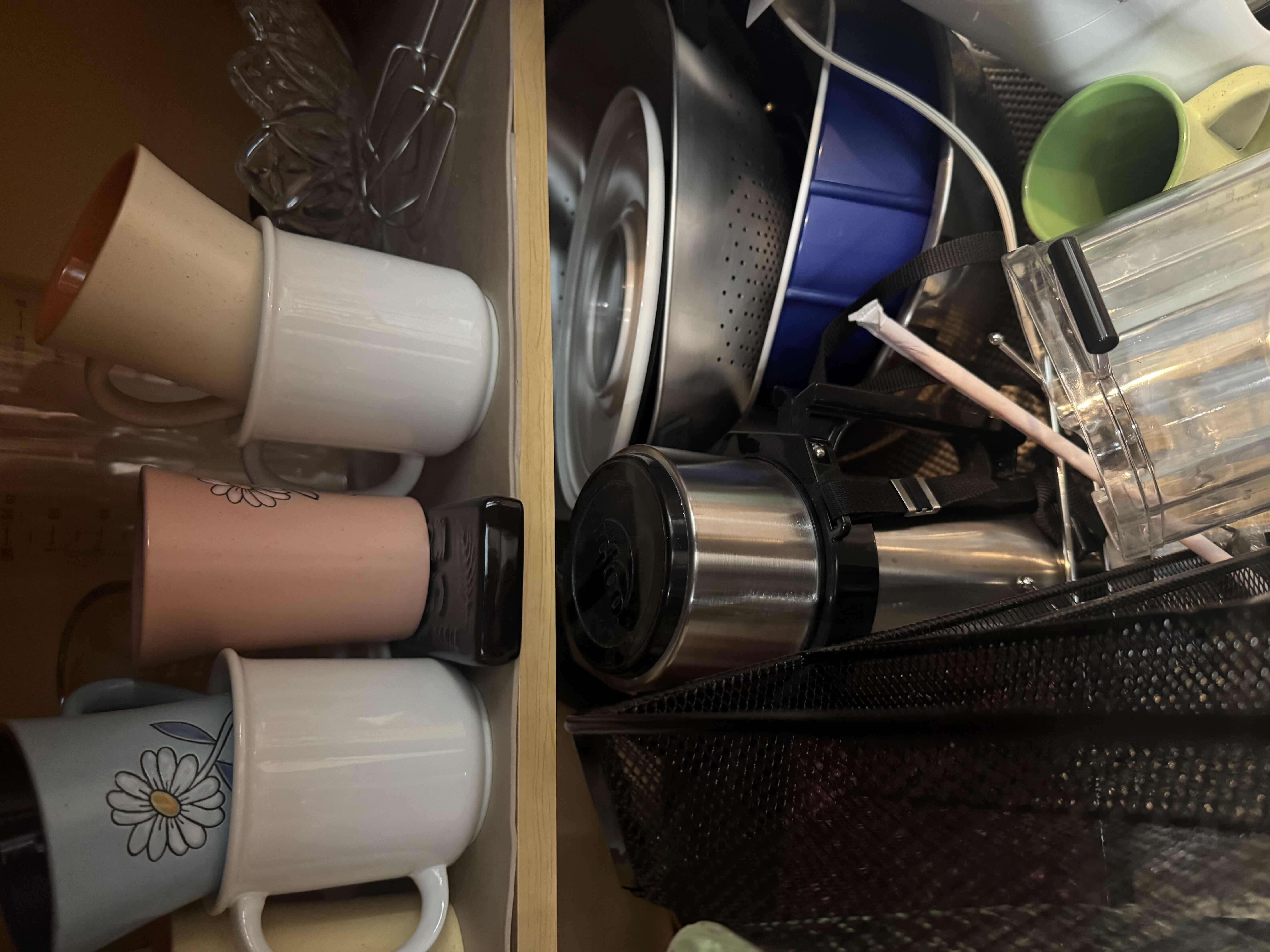 Photo 1 of CONTENTS OF CABINET: BLENDER, MIXER, COFFEE POT, ETC