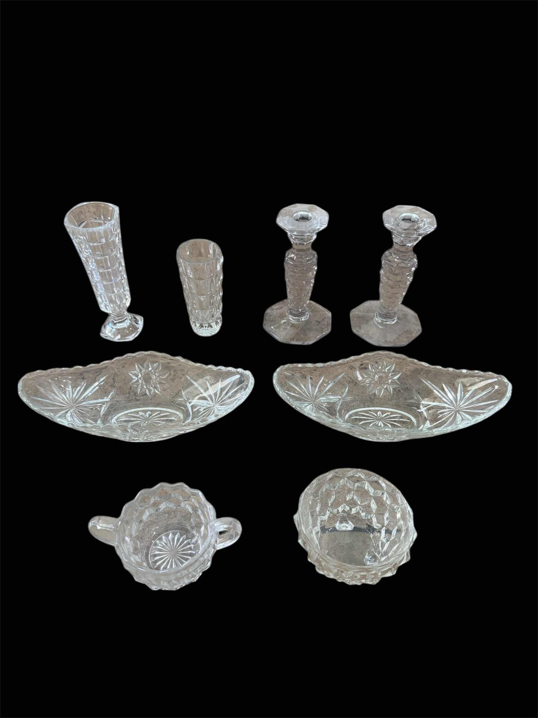 Photo 1 of 80
VINTAGE ASSORTED CRYSTAL AND GLASS, HOME DECOR, HOME ESSENTIALS, CANDLE HOLDERS, VASES, RELISH CANDY DISH, SUGAR BOWL, 8 ITEMS 

RELISH CANDY DISH 
9.5” X 4.5” X H3”