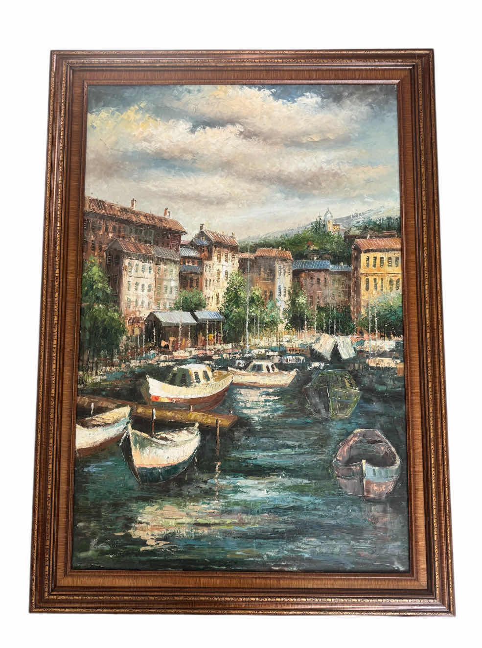 Photo 1 of 500
VINTAGE WOODEN FRAMED OIL PAINTING OF PORTOFINO BAY, ITALY. CANVAS PAINTING, ARTWORK, HOME DECOR
30” X 42” X H1.5”
