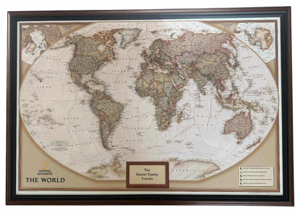 Photo 1 of 60
VINTAGE “ THE WORLD MAP” NATIONAL GEOGRAPHIC AND DANIEL ESTATE VINEYARD, MERLOT SONOMA COUNTY, FRAMED ARTWORK, HOME DECOR. 

38.5” X 26.5” X H1”