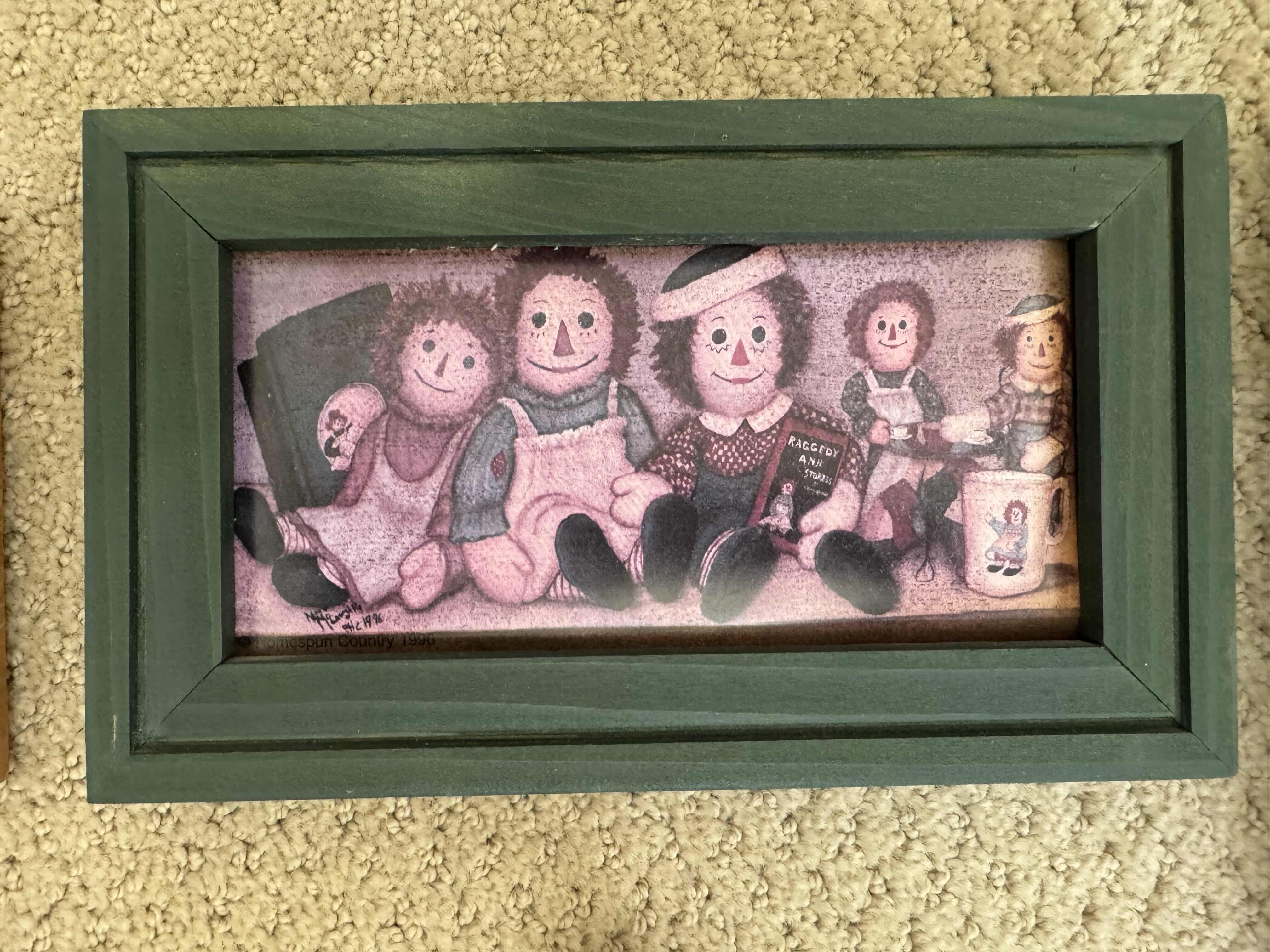 Photo 1 of 65
VINTAGE ASSORTED SMALL FRAMED ARTWORK, AND FRAME, HOME DECOR, 8 ITEMS

RAGGEDY ANN ARTWORK
8.75” X 5.25” X H1”
