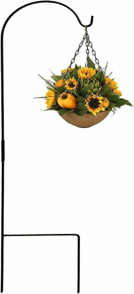 Photo 1 of NEW CASE HOME-X BLACK STANDING GARDEN SHEPHERD HOOK H35” (CASE OF 16)