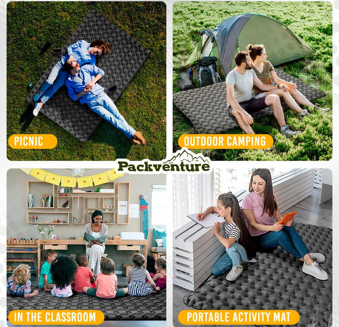 Photo 5 of NEW CASE OF PACK VENTURE 2 PERSON WATERPROOF INFLATABLE CAMPING SLEEPING MATS W BAG & REPAIR KITS (10PCS PER CASE)