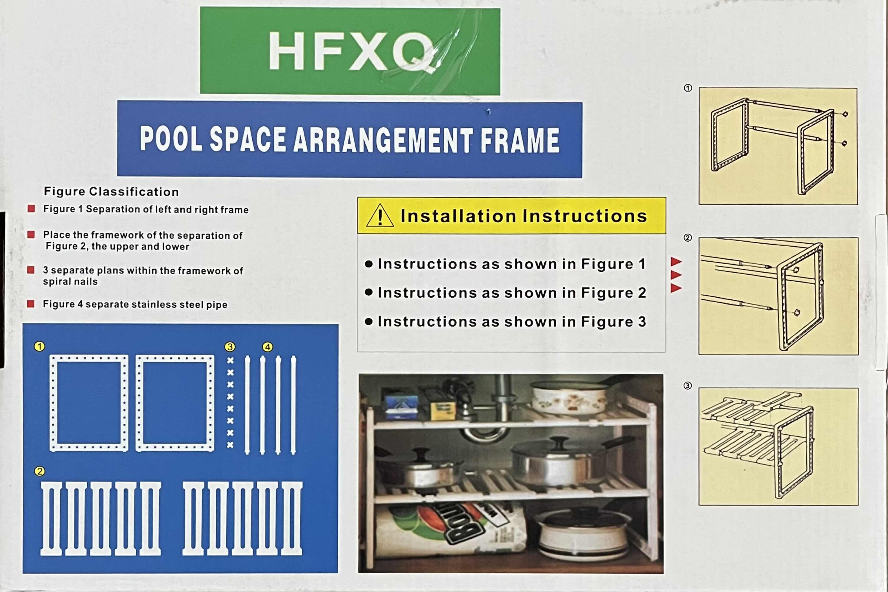 Photo 2 of NEW CASE OF HOME X POOL SPACE ARRANGEMENT FRAME KITCHEN & BATH UNDER SINK RACK (16PCS PER CASE)