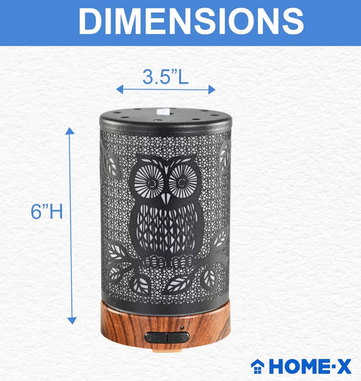 Photo 4 of NEW CASE OF BLACK CARVED METAL OWL ESSENTIAL OIL DIFFUSER (12PCS PER CASE)