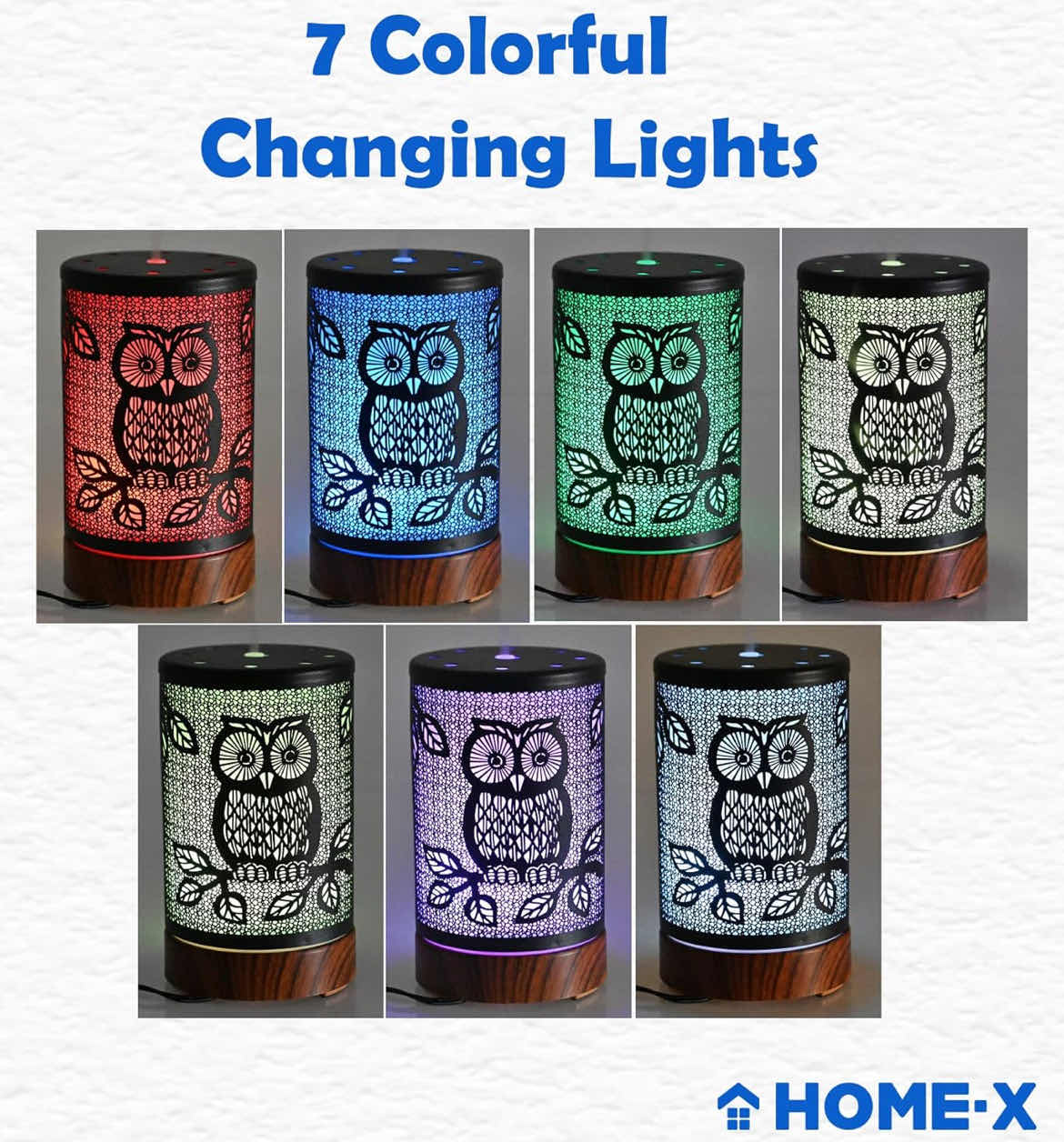 Photo 3 of NEW CASE OF BLACK CARVED METAL OWL ESSENTIAL OIL DIFFUSER (12PCS PER CASE)