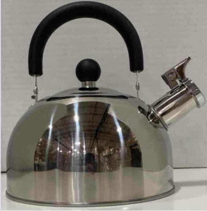 Photo 1 of NEW CASE OF HOME-X 2 QUART STAINLESS STEEL WHISTLING TEA KETTLE (12 PCS/CASE)