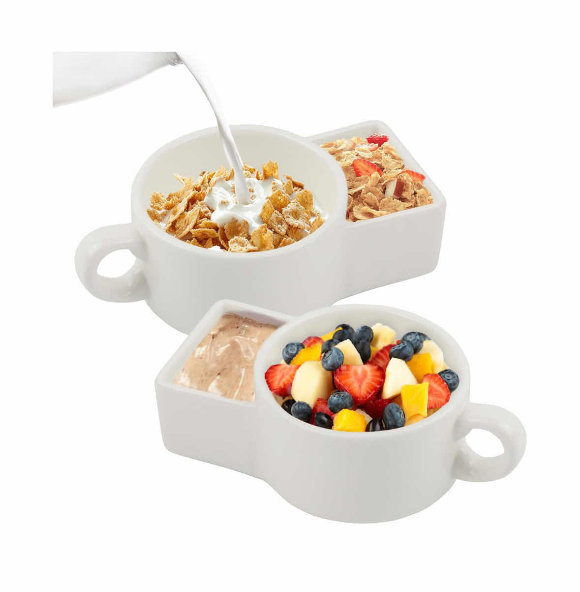 Photo 1 of NEW CASE OF HOME-X 2 PACK CERAMIC SOUP & SIDE CRACKER BOWL (12 SETS PER CASE)