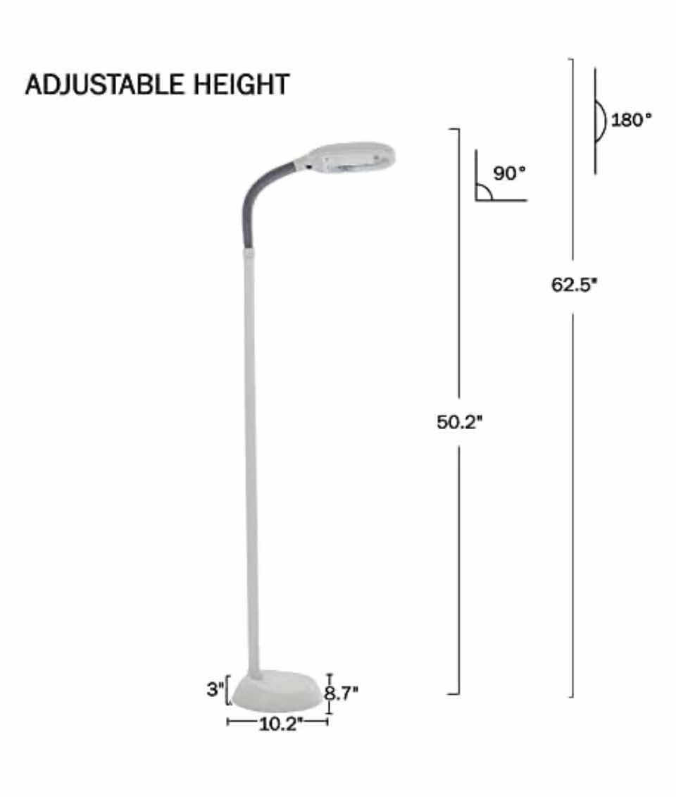 Photo 1 of NEW CASE OF LIL’ GIFT FULL SPECTRUM NATURAL SUNLIGHT ADJUSTABLE HEIGHT FLOOR LAMP W BENDABLE NECK FOR READING, CRAFTING, STUDYING & ESTHETICIAN LIGHT