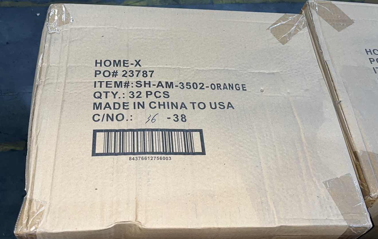 Photo 1 of NEW CASE OF HOME-X PICKLE STRAINING PLASTIC STORAGE JAR W FILTER INSERT, ORANGE (32 PCS/CASE)