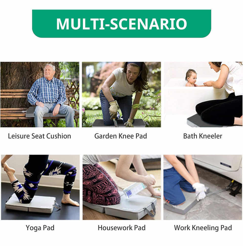 Photo 1 of NEW 2-PACK HOME-X EXTRA THICK WATER RESISTANT MEMORY FOAM FOLD-UP KNEELING PAD