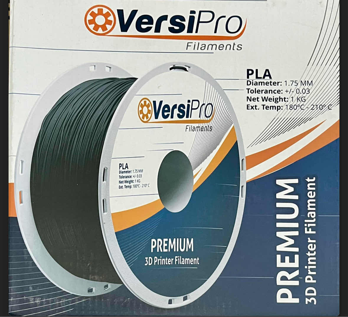 Photo 1 of NEW CASE OF VERSIPRO FILAMENTS PREMIUM 3D PRINTER SILVER FILAMENT (8 SPOOLS/17.6LB)