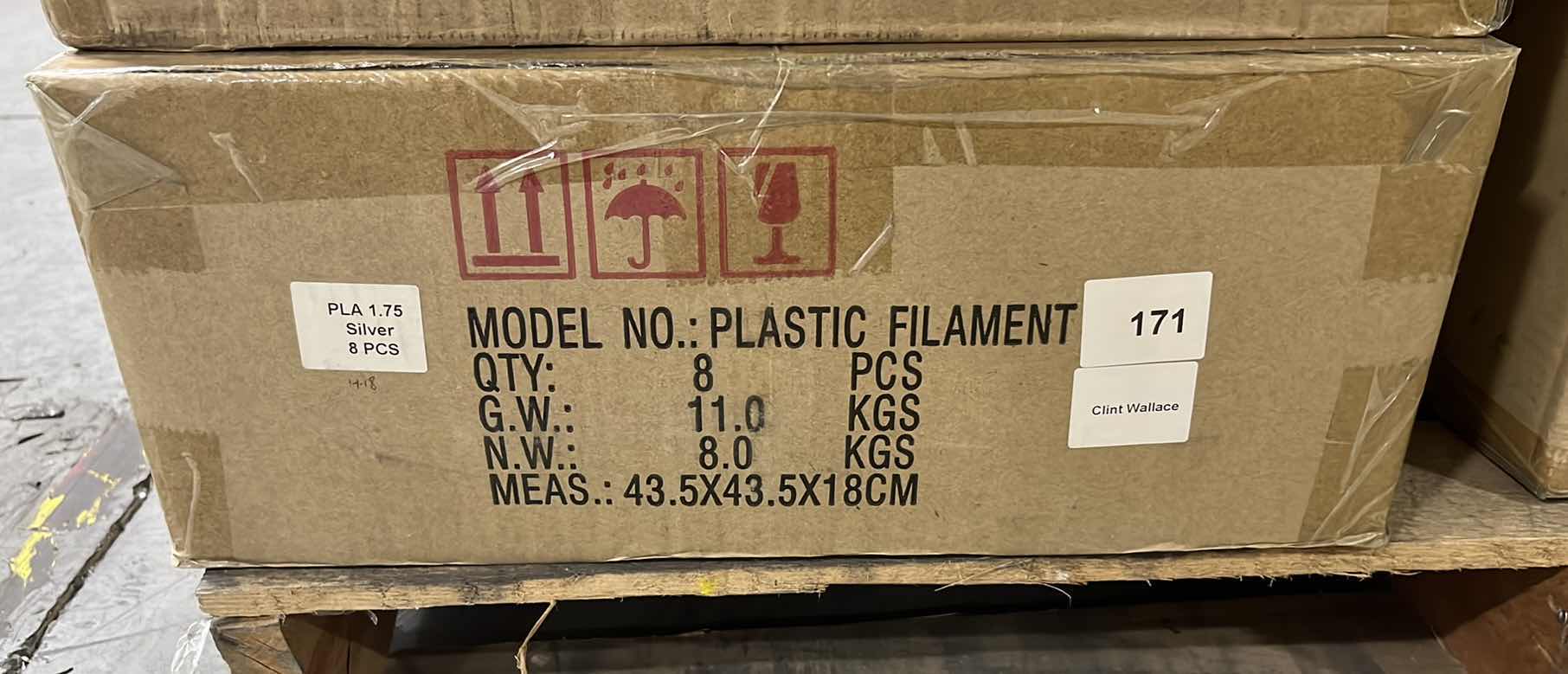 Photo 1 of NEW CASE OF VERSIPRO FILAMENTS PREMIUM 3D PRINTER SILVER FILAMENT (8 SPOOLS/17.6LB)