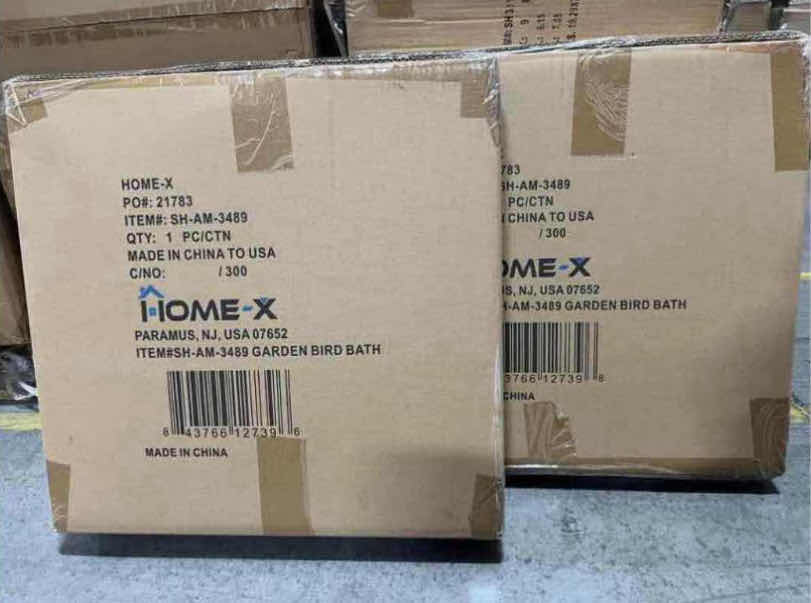 Photo 1 of NEW 2-PACK HOME-X GREEN POLY RESIN GARDEN BIRD BATH W PEDESTAL 20.5” X H27.5”