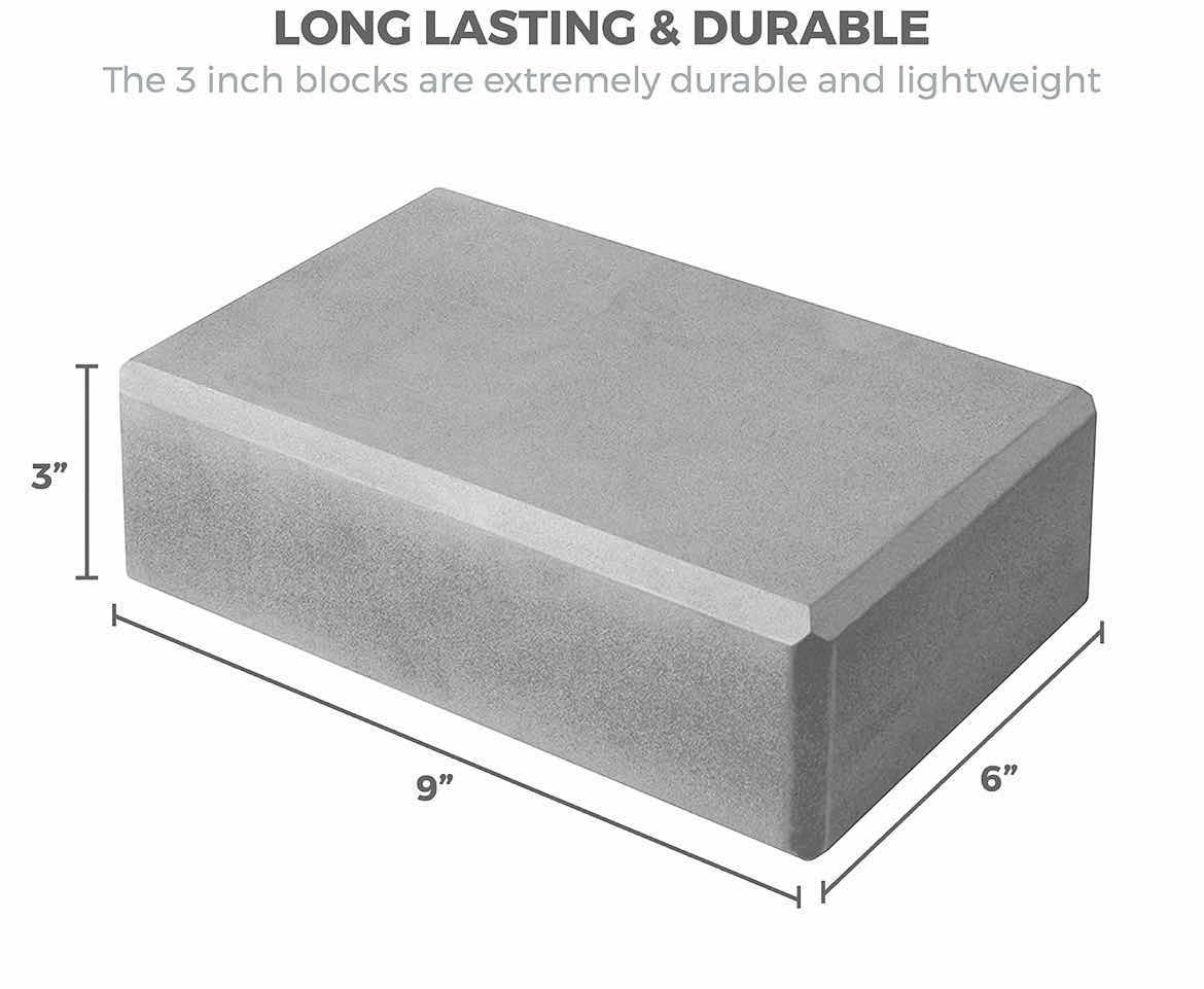 Photo 1 of NEW CASE OF SUNSHINE YOGA COOL GRAY 3” FOAM YOGA BLOCKS (10 PER CASE)