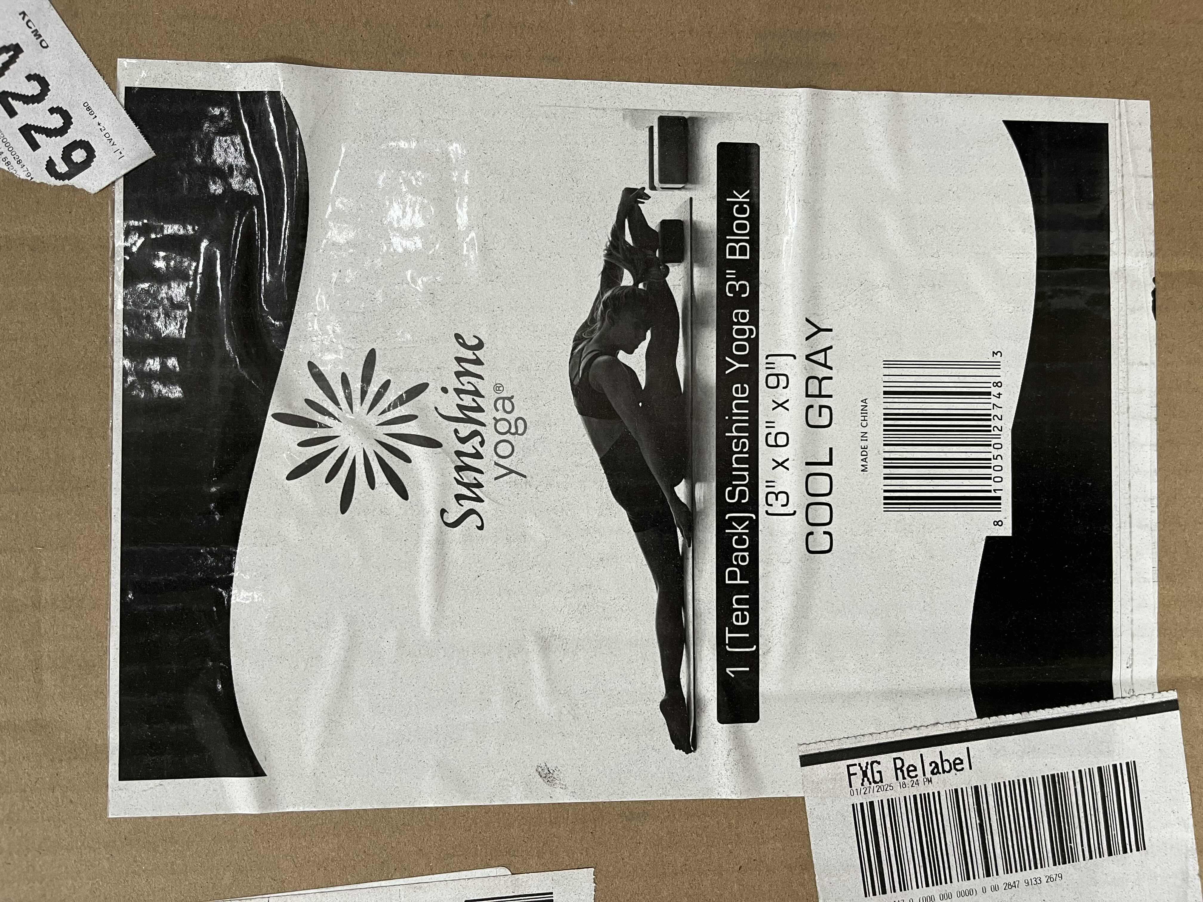 Photo 1 of NEW CASE OF SUNSHINE YOGA COOL GRAY 3” FOAM YOGA BLOCKS (10 PER CASE)