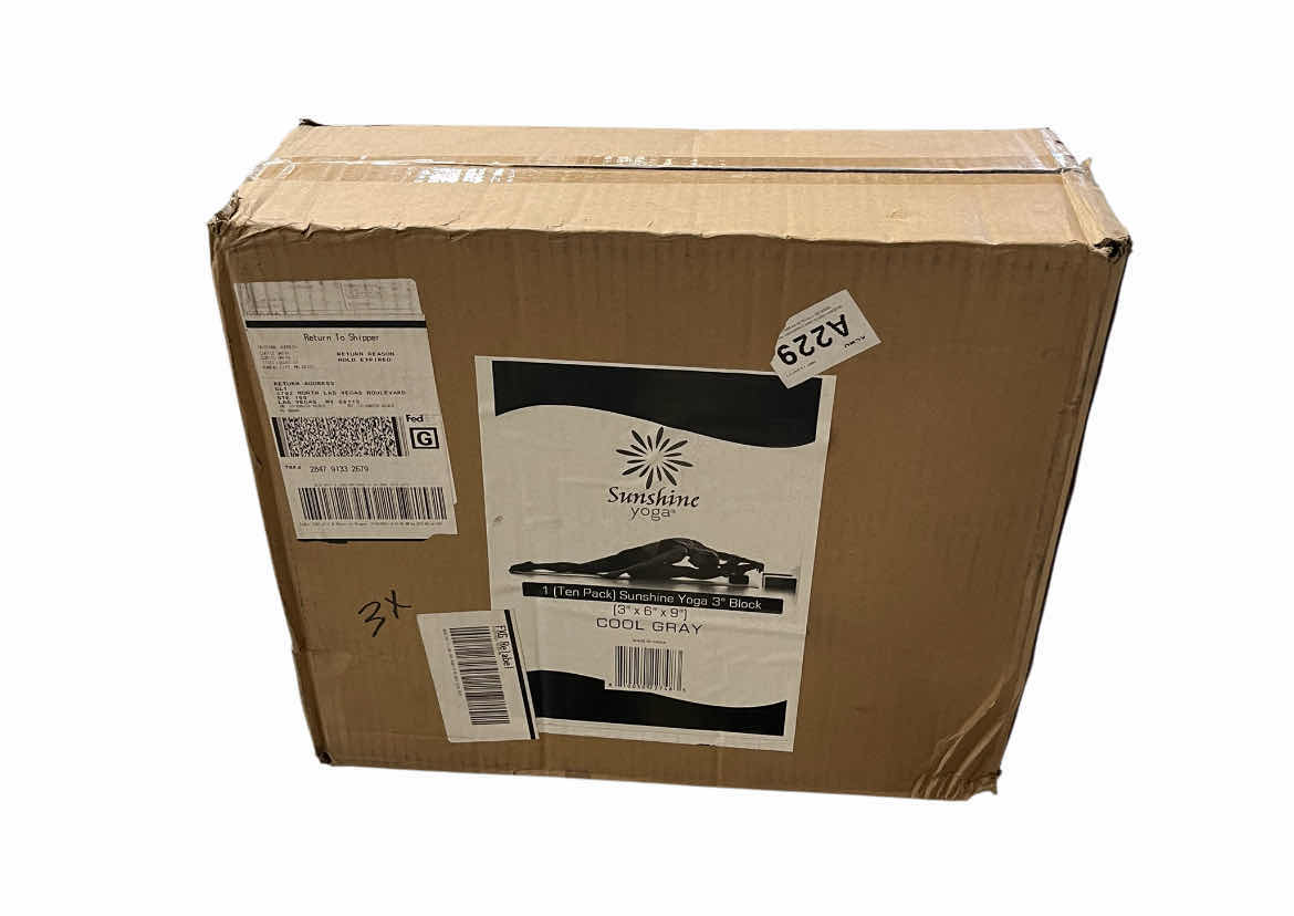 Photo 1 of NEW CASE OF SUNSHINE YOGA COOL GRAY 3” FOAM YOGA BLOCKS (10 PER CASE)