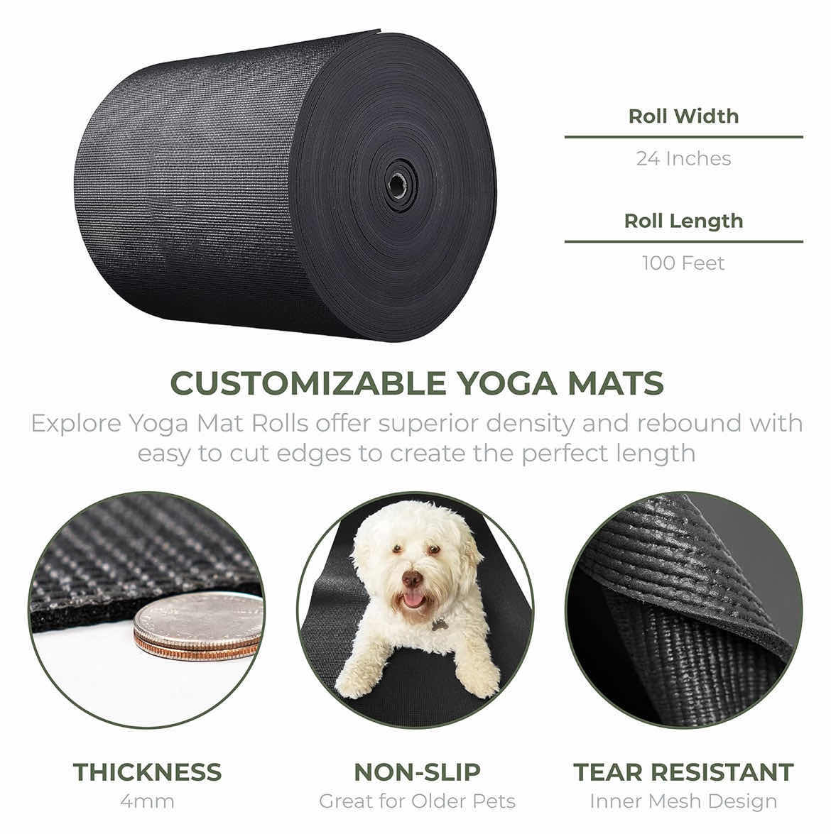 Photo 1 of NEW CASE OF SUNSHINE YOGA CHOCOLATE BIG ECONOMY YOGA MAT ROLL 24” X 100’