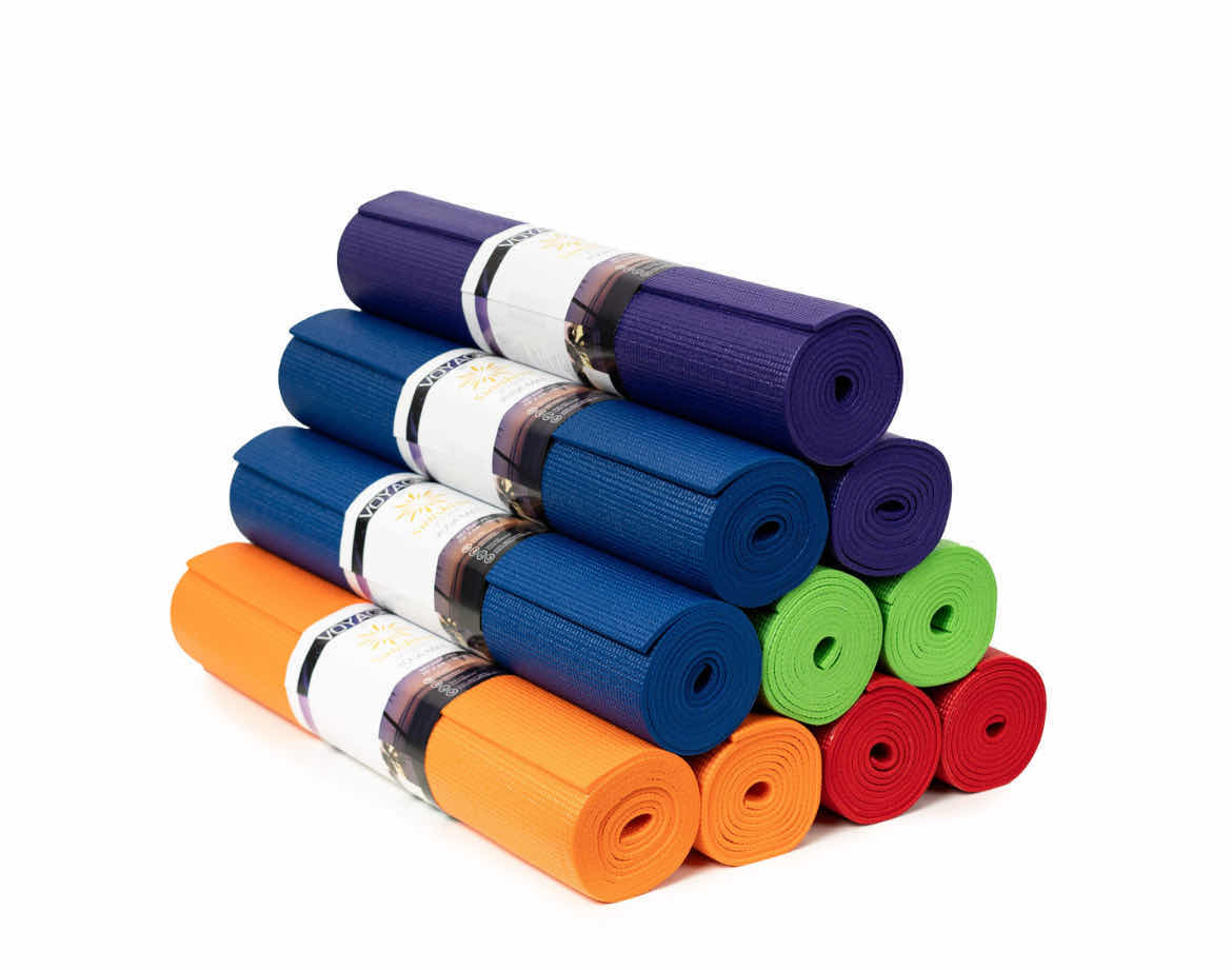 Photo 1 of NEW CASE OF SUNSHINE YOGA ASSORTED COLORS VOYAGE YOGA MATS 72” X 24” (10PCS PER CASE)