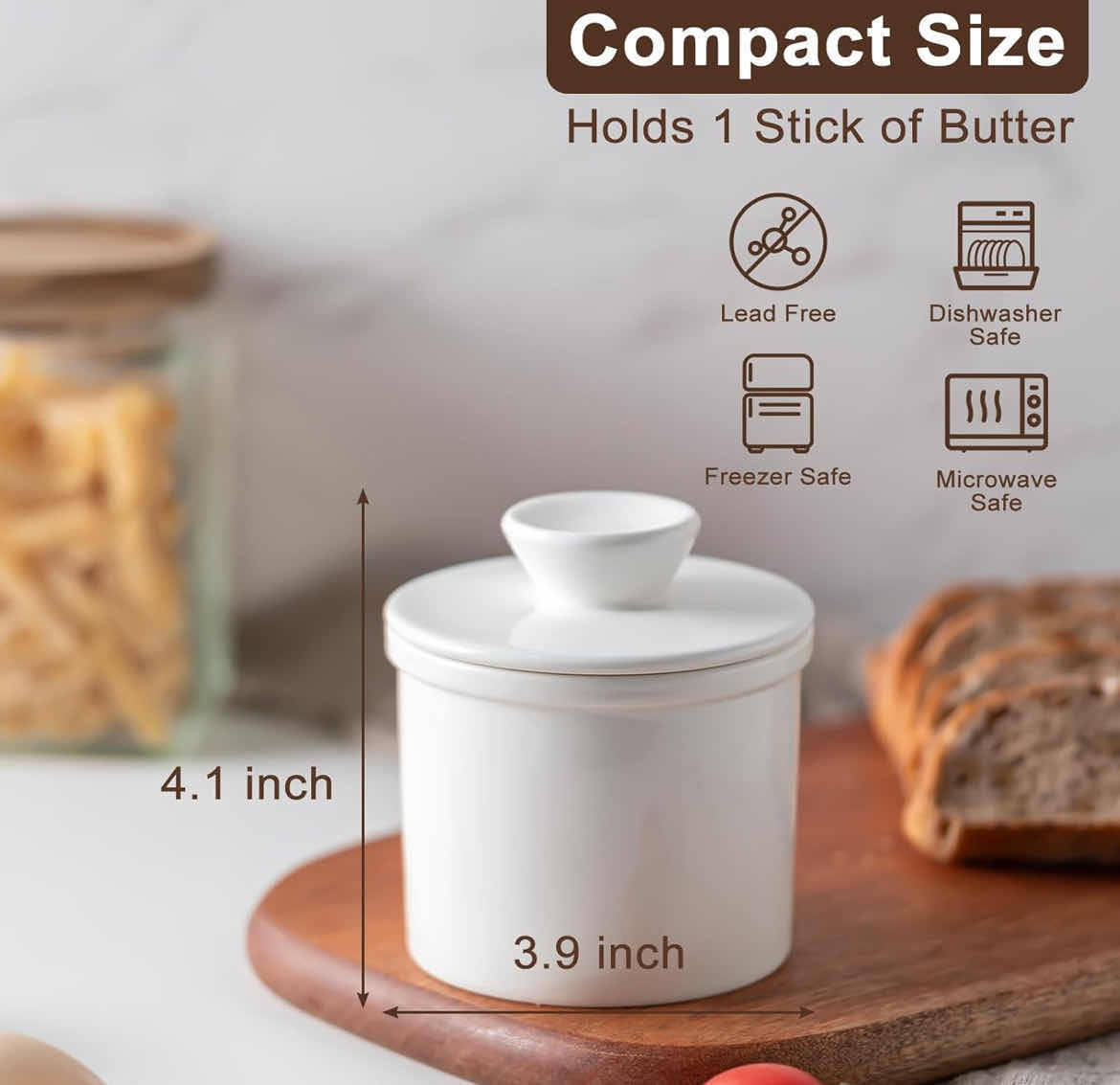 Photo 1 of NEW CASE OF HOME X WHITE BUTTER DISH KEEPERS (24PCS PER CASE)