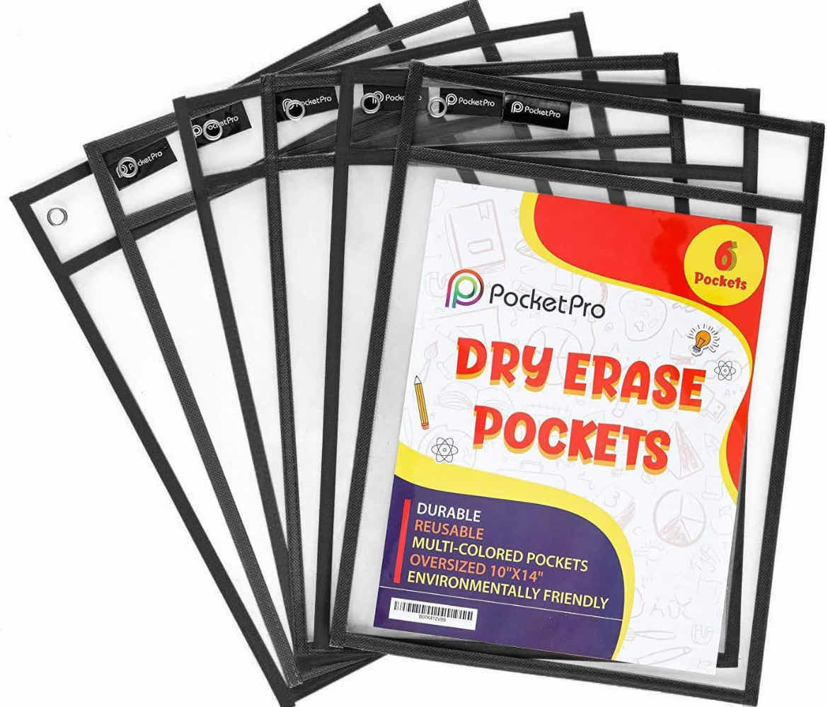 Photo 1 of NEW CASE OF POCKET PRO DRY-ERASE POCKETS (420PCS PER CASE)