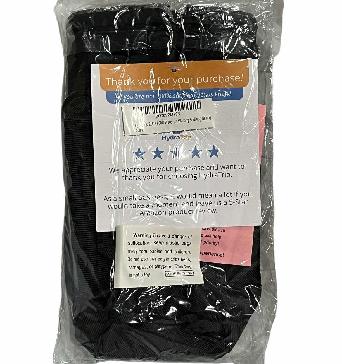 Photo 1 of NEW 10-PACK OF HYDRA TRIP BLACK SINGLE WATER BOTTLE HOLDER HIKING CARRIER BAG 12OZ-32OZ