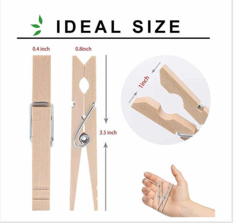 Photo 1 of NEW PALLET OF HOME-X WOOD 3.5” CLOTHESPINS (12 CASES/1,500PCS PER CASE) READ NOTES