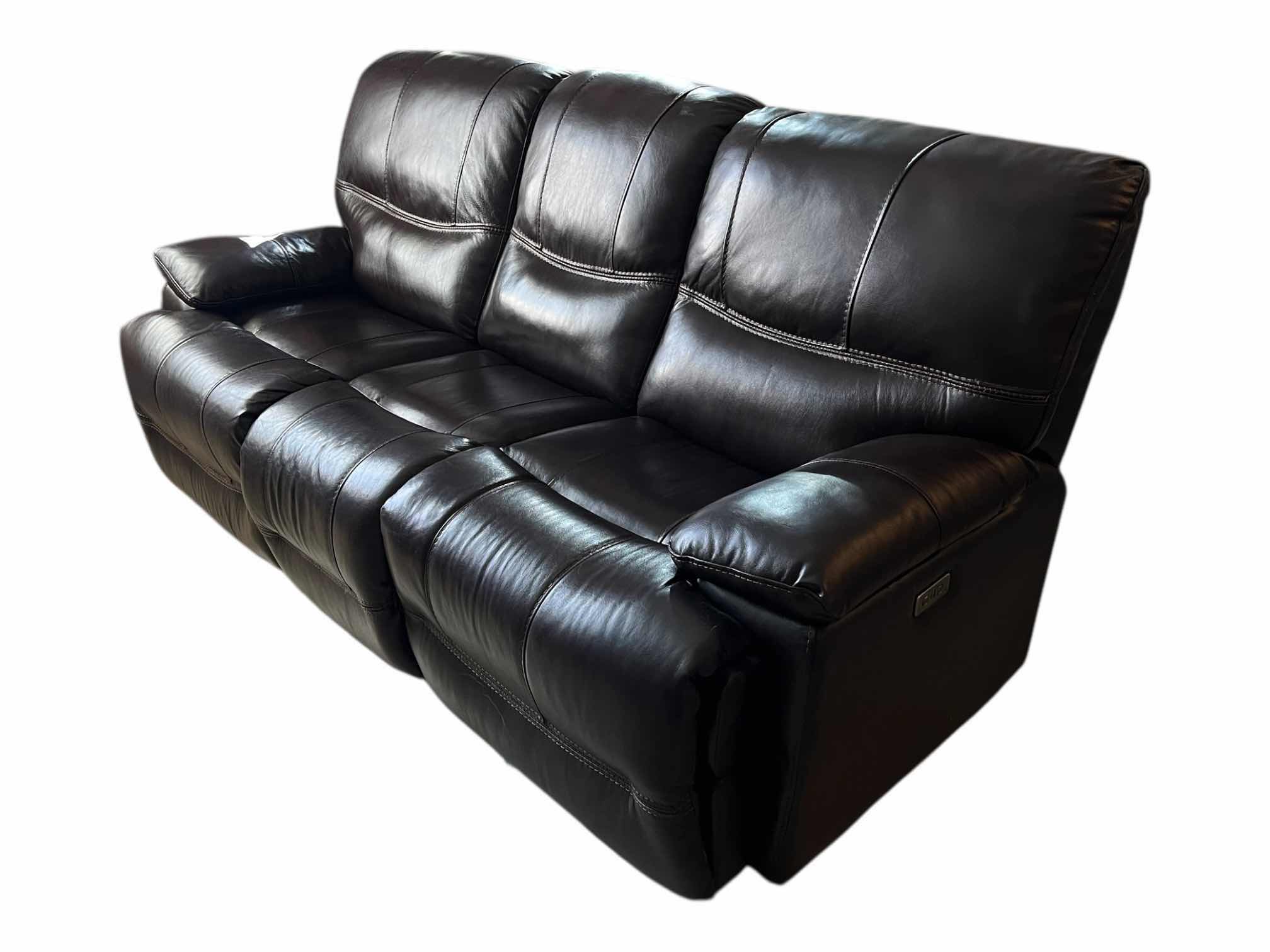 Photo 1 of TIMBERLAND DARK BROWN DENVER LEATHER ZERO GRAVITY POWER RECLINING SOFA 89” X 39” H41” (READ NOTES)