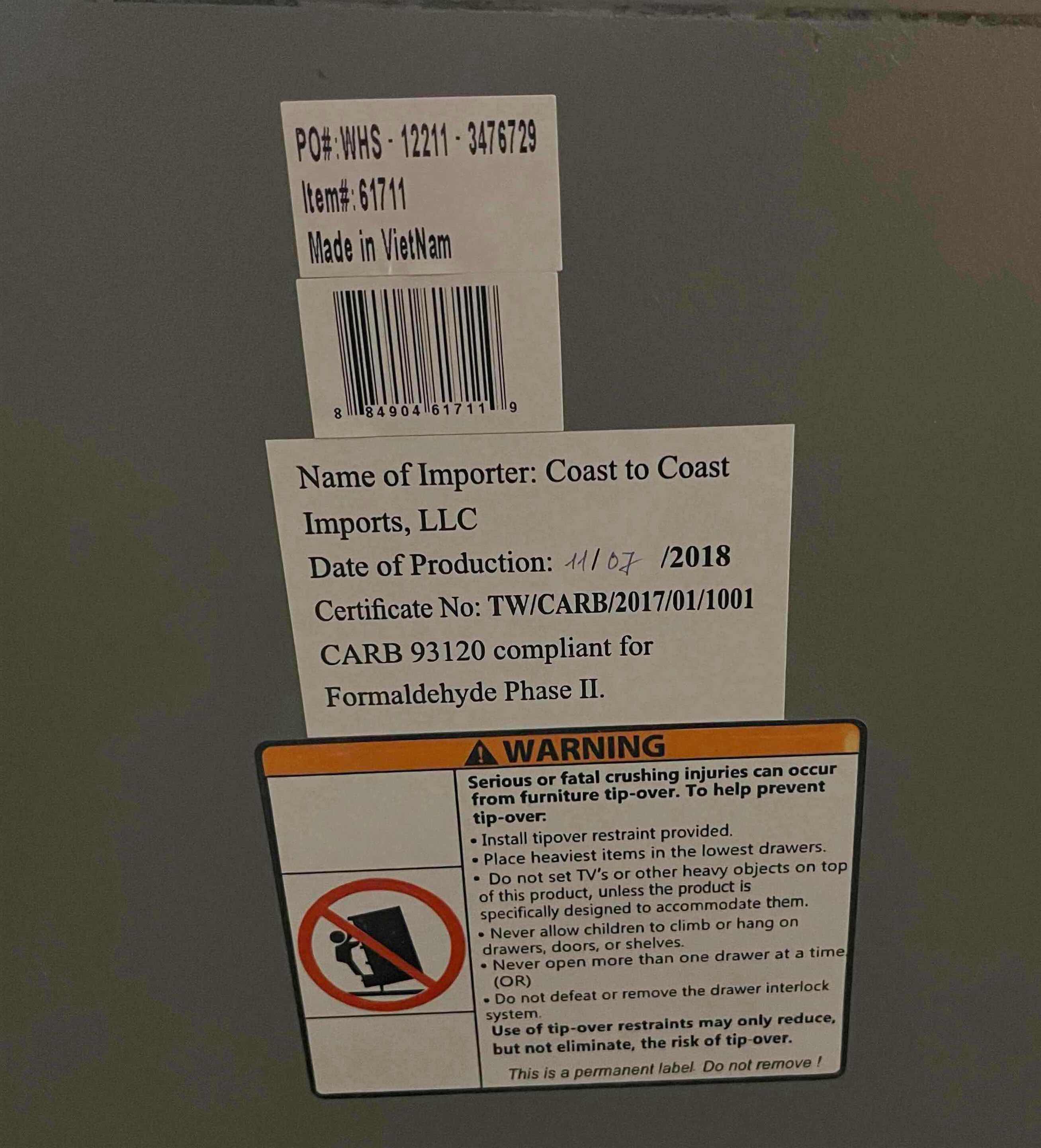 Photo 1 of COAST TO COAST CREDENZA BLUE GRAY FINISH WOOD CONSOLE MEDIA CABINET 72” X 17.5” H34.5”