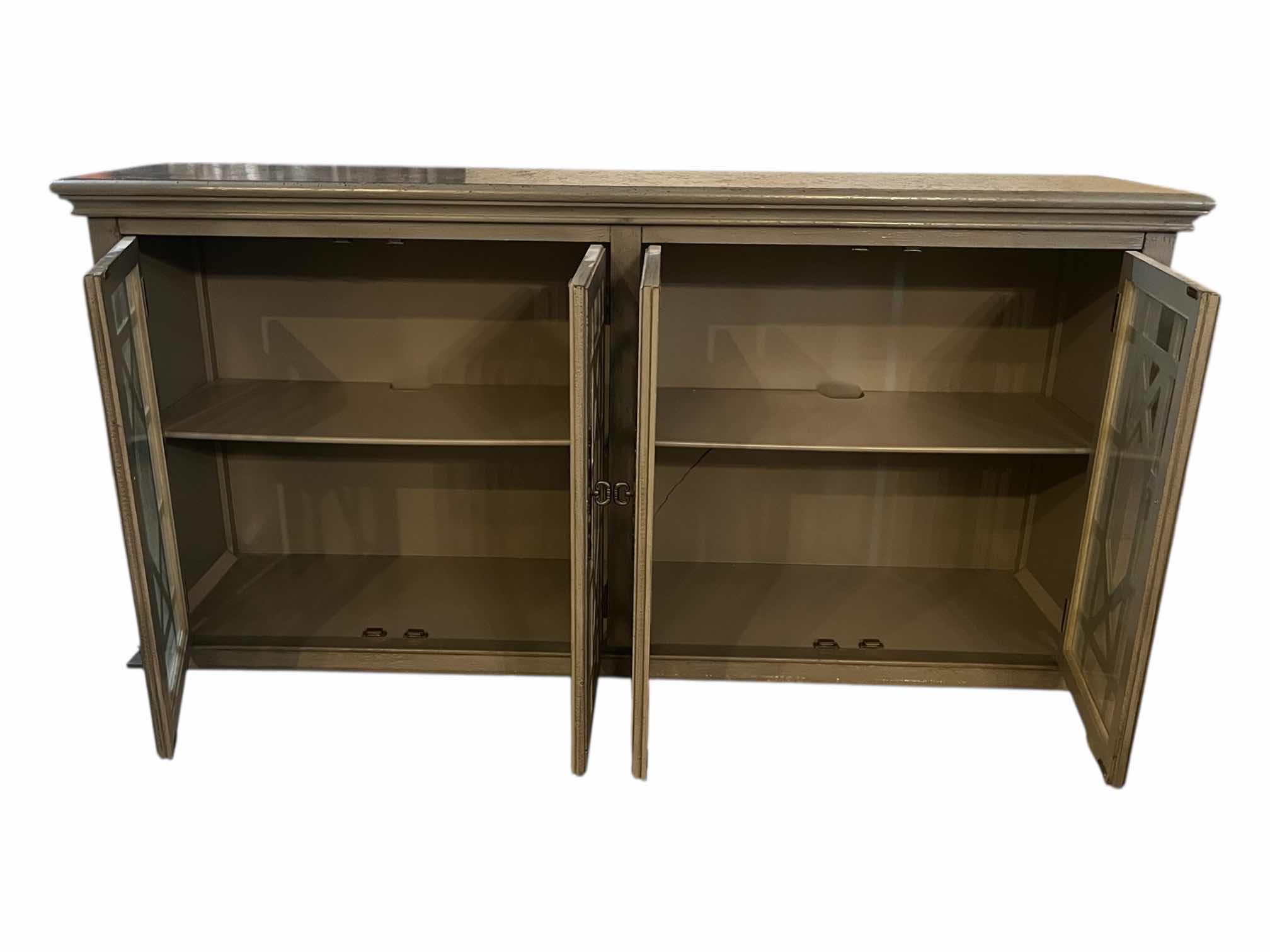 Photo 1 of COAST TO COAST CREDENZA BLUE GRAY FINISH WOOD CONSOLE MEDIA CABINET 72” X 17.5” H34.5”