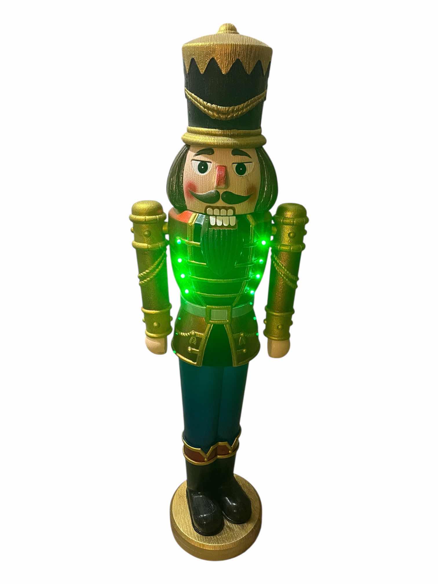 Photo 1 of HOLIDAY TIME LIFE-SIZE MULTICOLOR LIGHT UP MUSICAL CHRISTMAS NUTCRACKER 22” X 12” H68.5”
