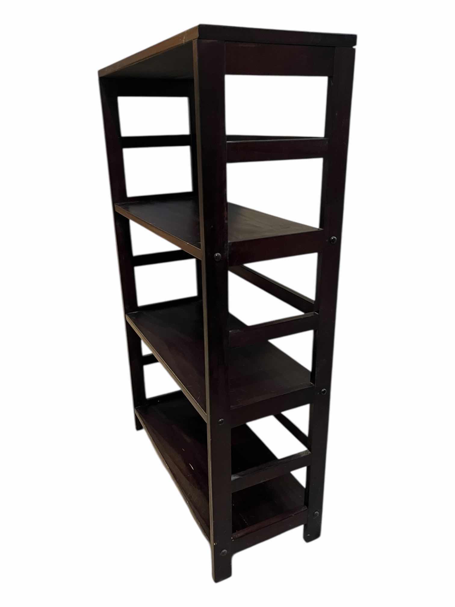 Photo 1 of AMAZON 3-SHELF ESPRESSO WOOD FINISH BOOKSHELF 25.25” X 11.25” H42”