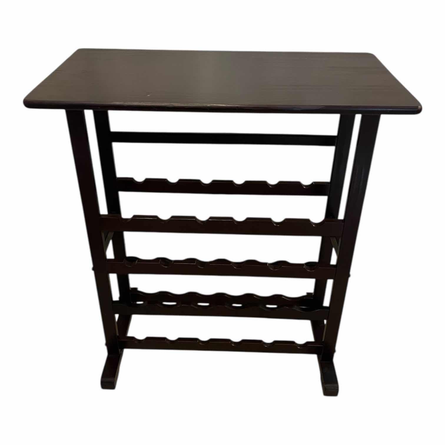 Photo 1 of VINNY 24 BOTTLE WOOD FINISH WINE RACK 31.5” X 16” H36”